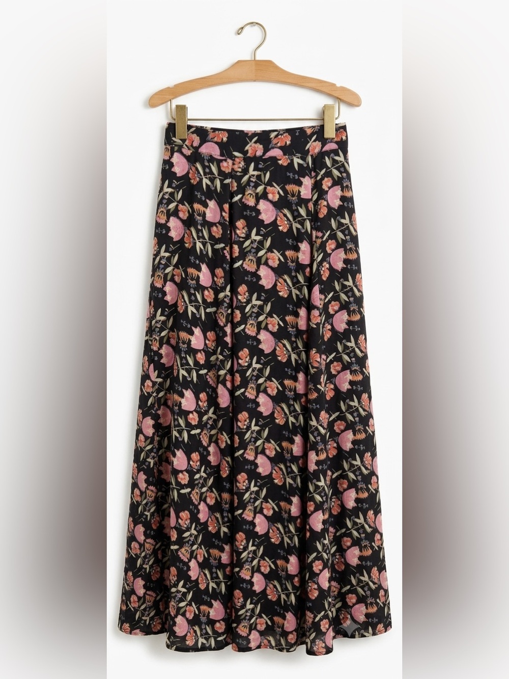 Y2K midi skirt floral flowy lightweight vintage